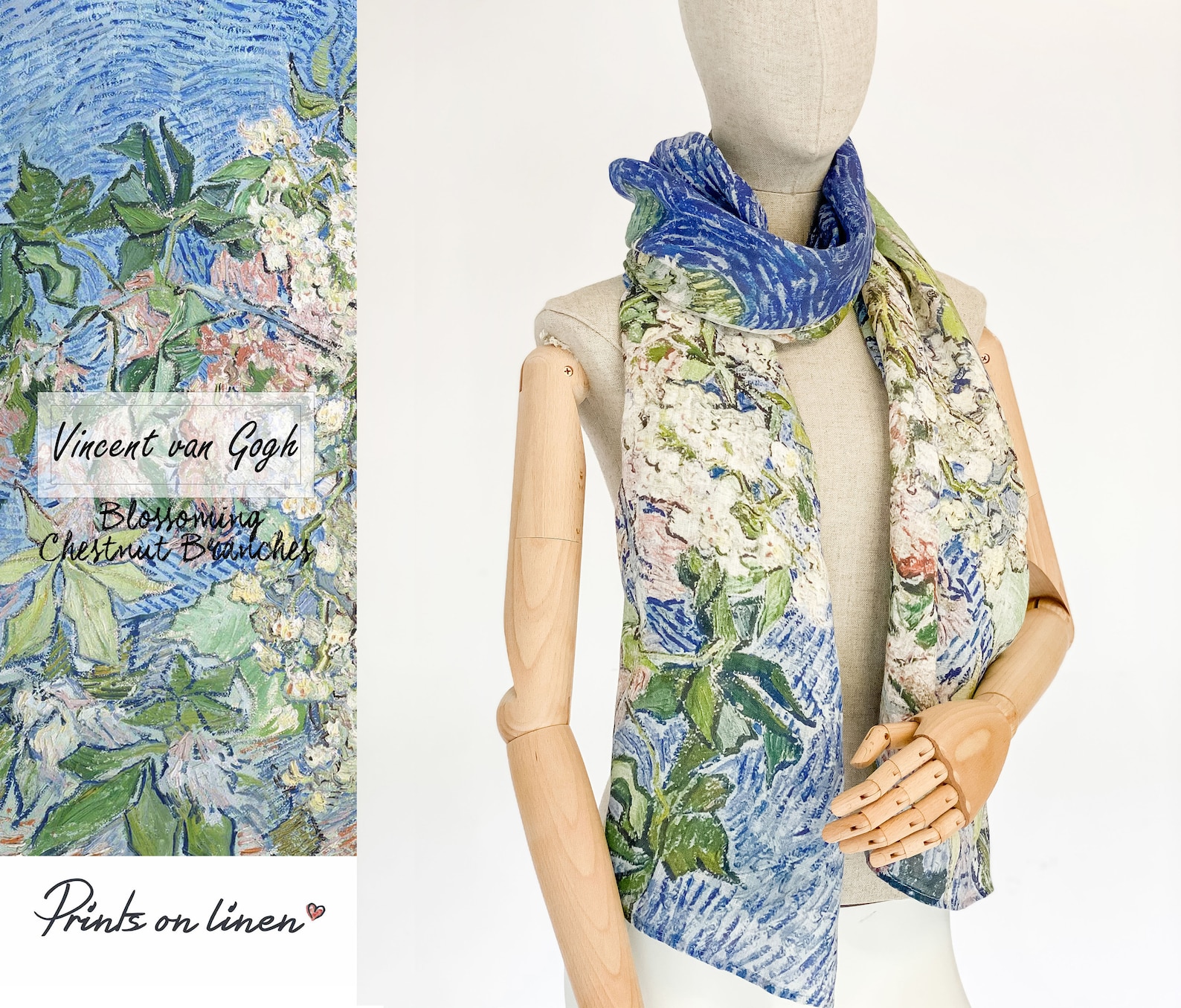 Foulard carré en soie Van Gogh : Les tournesols