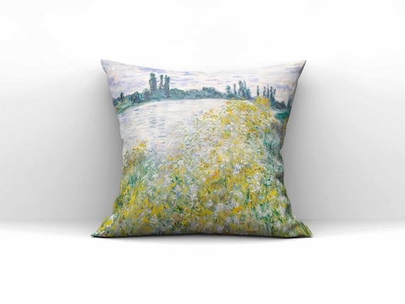 Pillow cover, Ile aux Fleurs near Vétheuil, Claude Monet, 1880