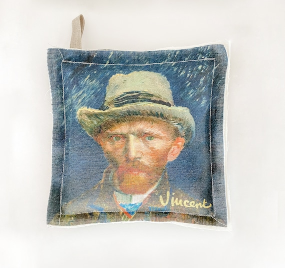 Pot Holder, Vincent van Gogh, Unique design, kitchen accessory, linen pot holder, custom size pot holder, kitchen decoration