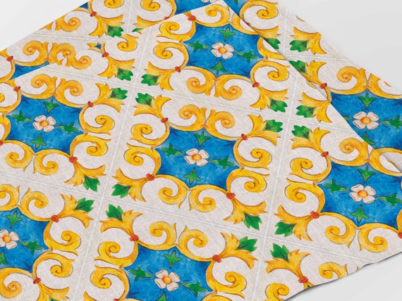 linen placemats, Eclectic Elegance, Placemats Set (4 or 6), 100% linen, fabric placemats