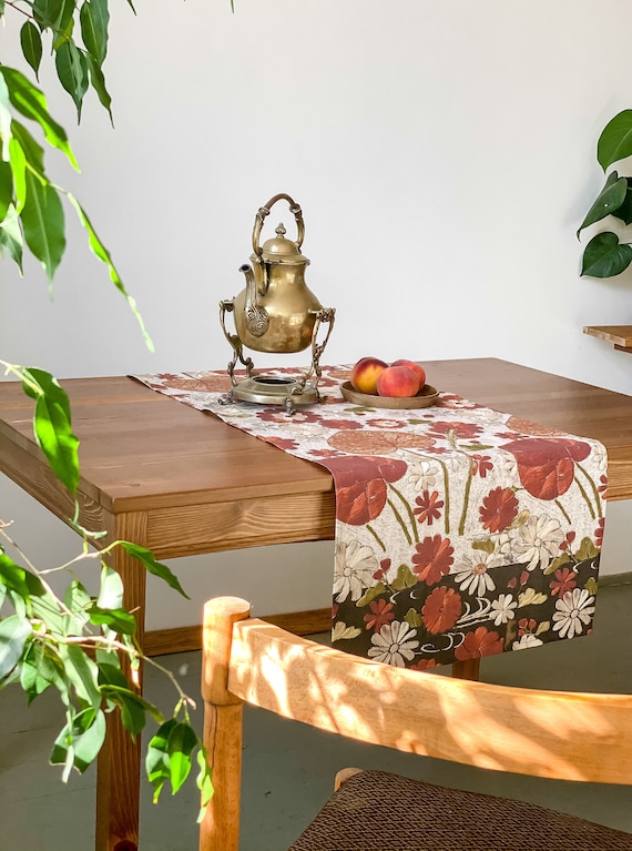 Table runner, Fragment textile, 1648-1652, Embroidery imitation, prints on linen, 100% linen, custom size table runner