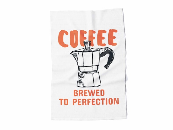 Kitchen towel, Coffee, linen towel, hand towel, 100% linen