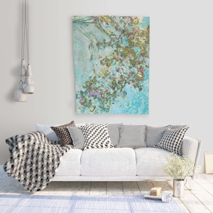 Claude Monet, Der Rosenstrauch, Wandteppich, Claude Monet Druck, 100% Leinen, Europa, Drucke auf Leinen