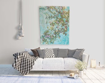 Claude Monet Rose Bush Linen Wall Tapestry, Europe