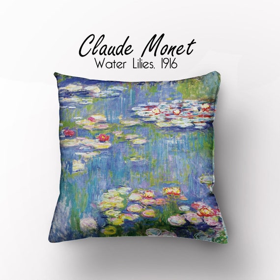 Claude Monet,  Warer Lilies, Cushion cover, linen pillow, cushion, decorative pillows, throw pillow, pillow cover, pillow case, home decor