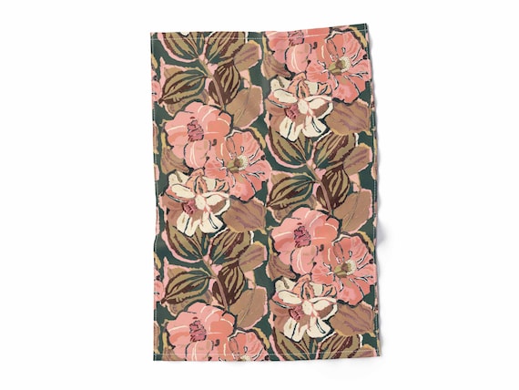 Linen towel, Edouard Benedictus, Variation III, fabric towel, vintage kitchen towel, 100% linen
