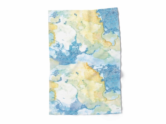 Dish towel, Bubbles, fabric towel, 100% linen