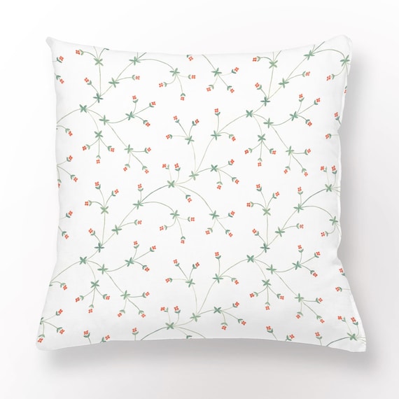 Cushion cover, Anna Maria Garthwaite, Flower pattern, 1726-1728, Cushion for sofa, linen pillow, 100% linen, 18x18