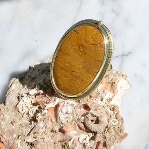 Kalligraphie-Jaspis-Ring – Jaspis-Schmuck – „Sienne“