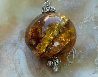 Mexican amber pendant - amber jewelry - "Oropel"