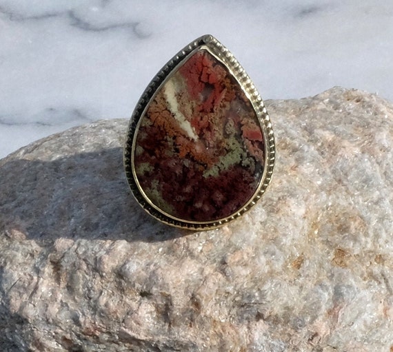 Foam Agate Ring Agate Jewel alidrys Etsy