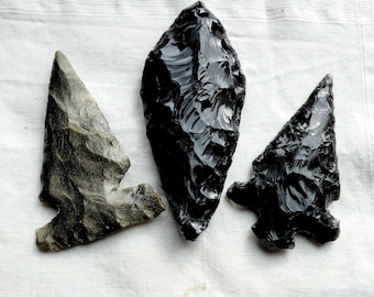Punta di lancia in ossidiana a tua scelta: ossidiana nera e dorata dal Messico