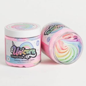 Unicorn Whipped Soap for Kids - Tween Shower or Bath Gift - Gentle on Sensitive Skin - Nourishing Formula - Cruelty Free -Cotton Candy Scent