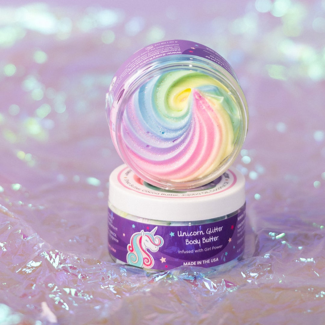 UNICORN BODY BUTTER Glitter Body Butter Cotton Candy Body Etsy