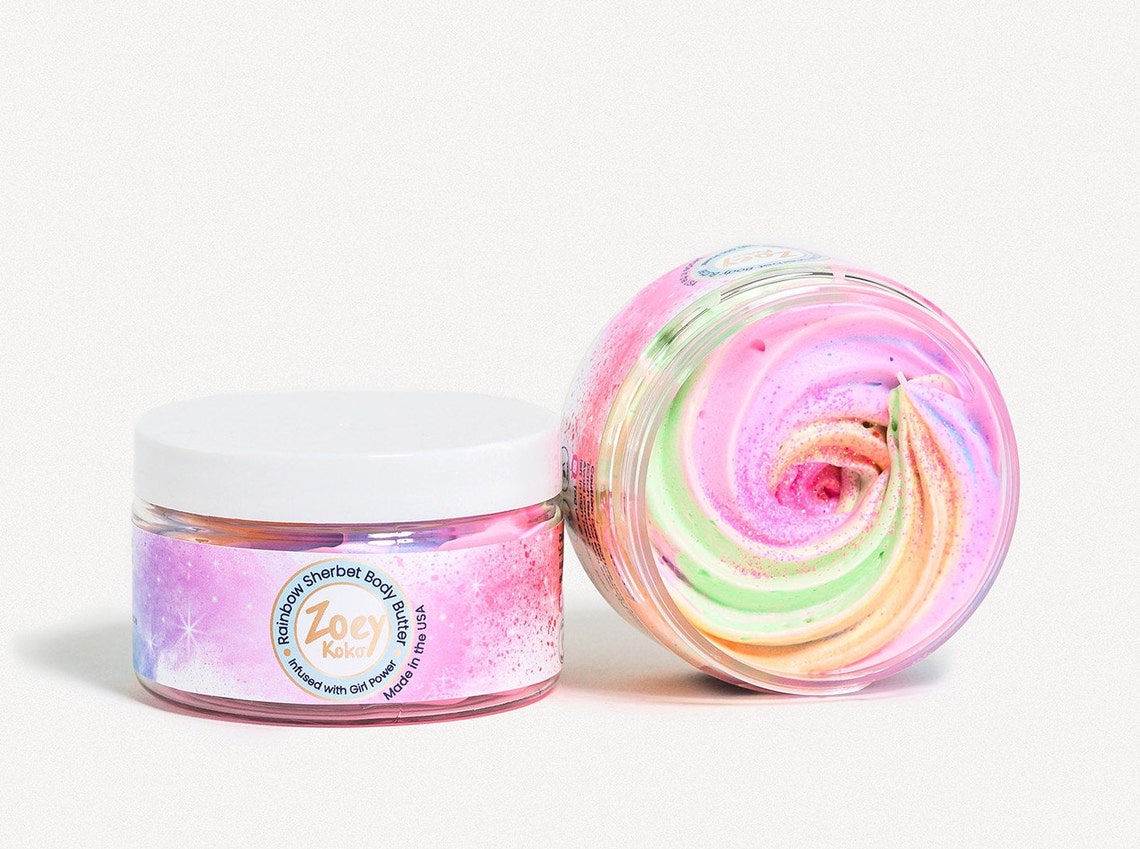 SHERBET BODY BUTTER Glitter Body Butter Fruity Body Butter Etsy