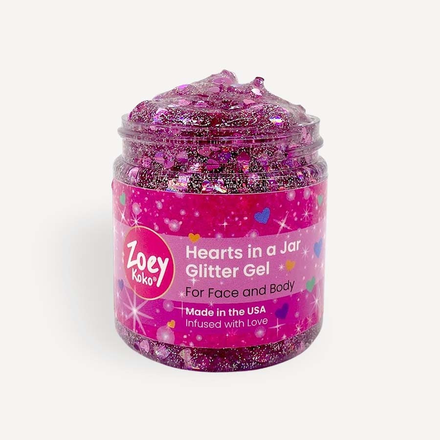 HEARTS GLITTER GEL pink Glitter Gel Face and Body Gel Hair Etsy