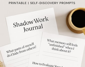 Shadow Work Journal Printable | Self-Discovery Prompts | Healing & Inner Reflection Worksheets | Digital Download PDF