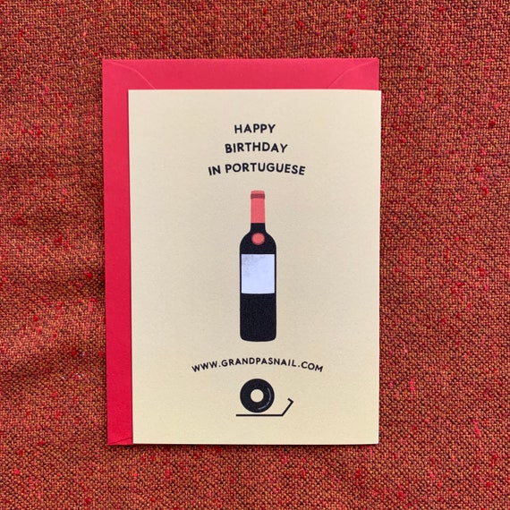 Joyeux Anniversaire En Portugais Carte D Anniversaire Etsy Joyeux Anniversaire En Portugais Carte D Anniversaire Etsy