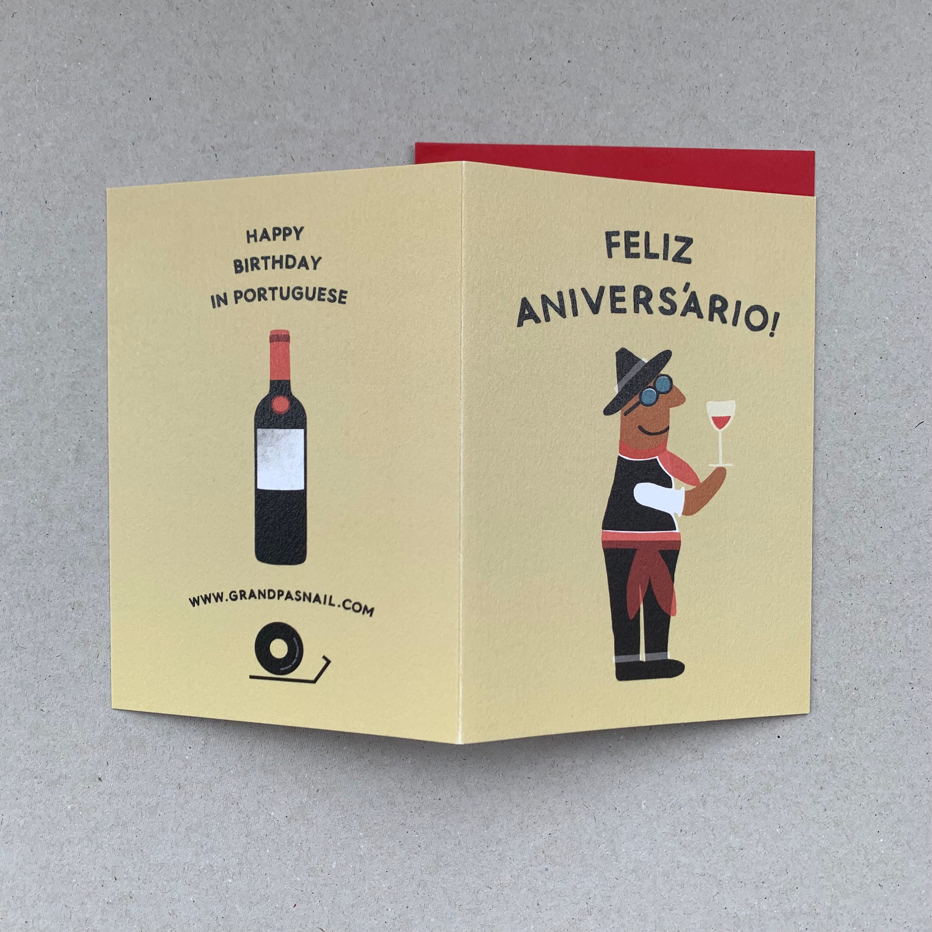 Joyeux Anniversaire En Portugais Carte Danniversaire Etsy