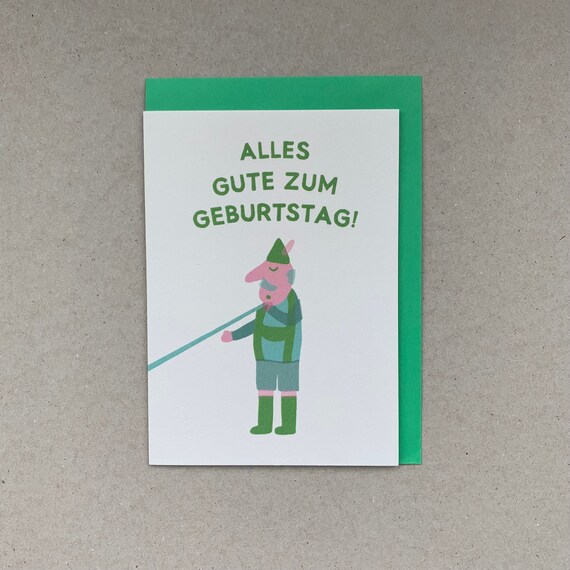 Joyeux Anniversaire En Allemand Carte Danniversaire Etsy France