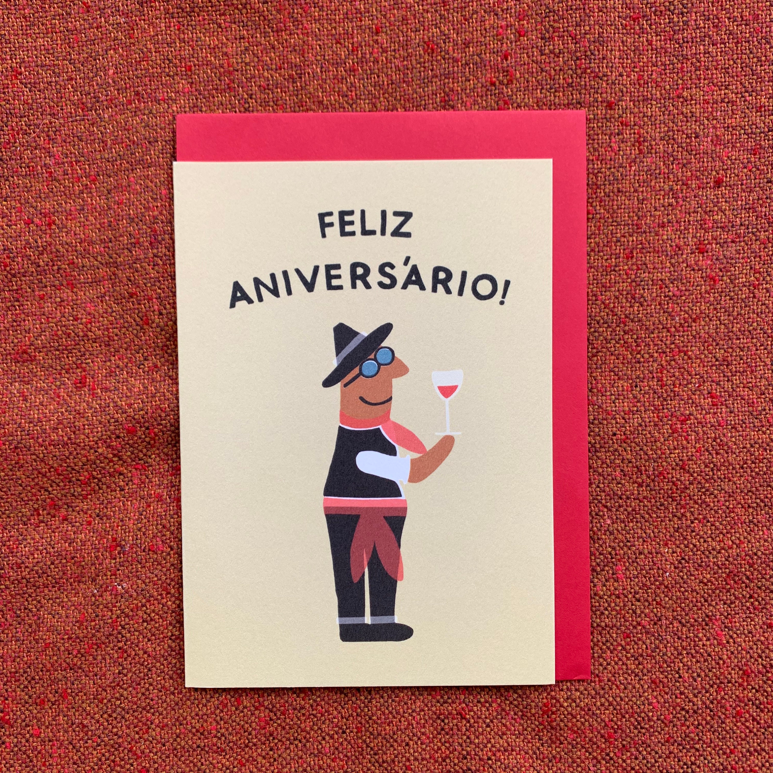 Joyeux Anniversaire En Portugais Carte Danniversaire Etsy