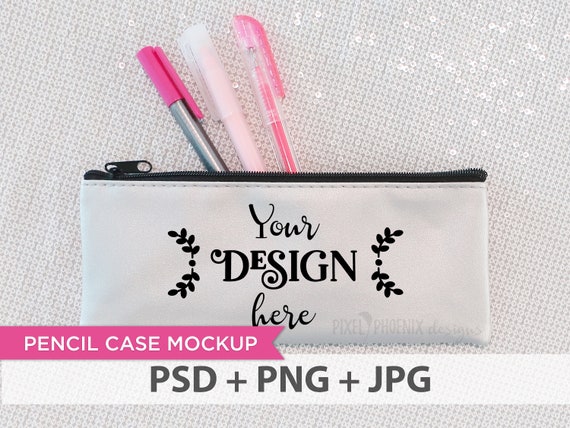 Silver Zipper Bag Mockup Pencil Case Mockup Silver Pencil Silver Zipper Bag Mockup Pencil Case Mockup Silver Pencil