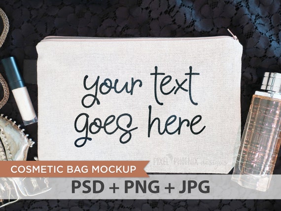 Cosmetic Bag Mockup Photo Makeup Bag Mockup Makeup Bag