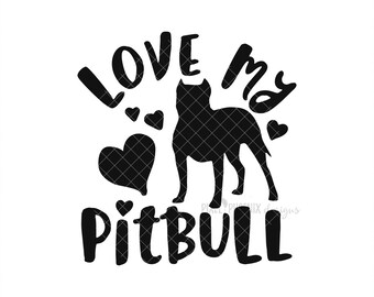 Download Love My Pitbull Svg Etsy