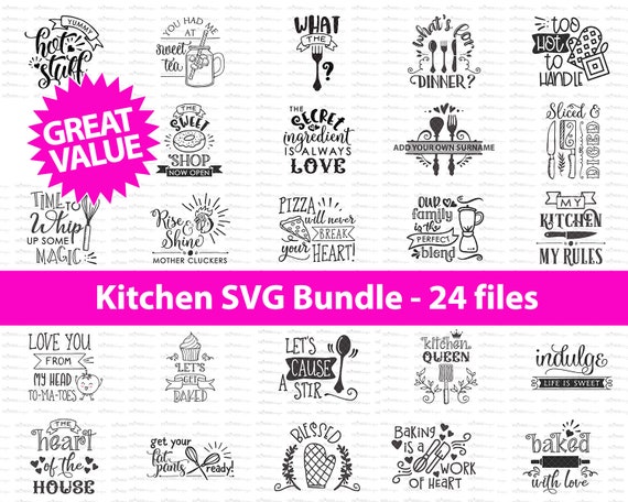 Download Kitchen Bundle Svg Files Farmhouse Svg Kitchen Svg Bundle Etsy