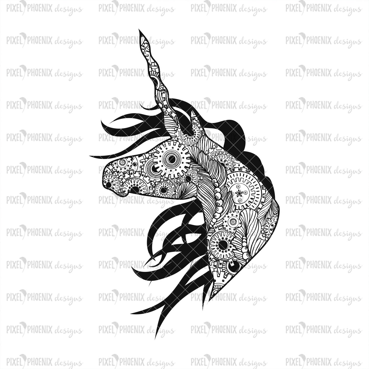 Download Unicorn Steampunk Svg Unicorn Paper Cut File Unicorn Svg Etsy