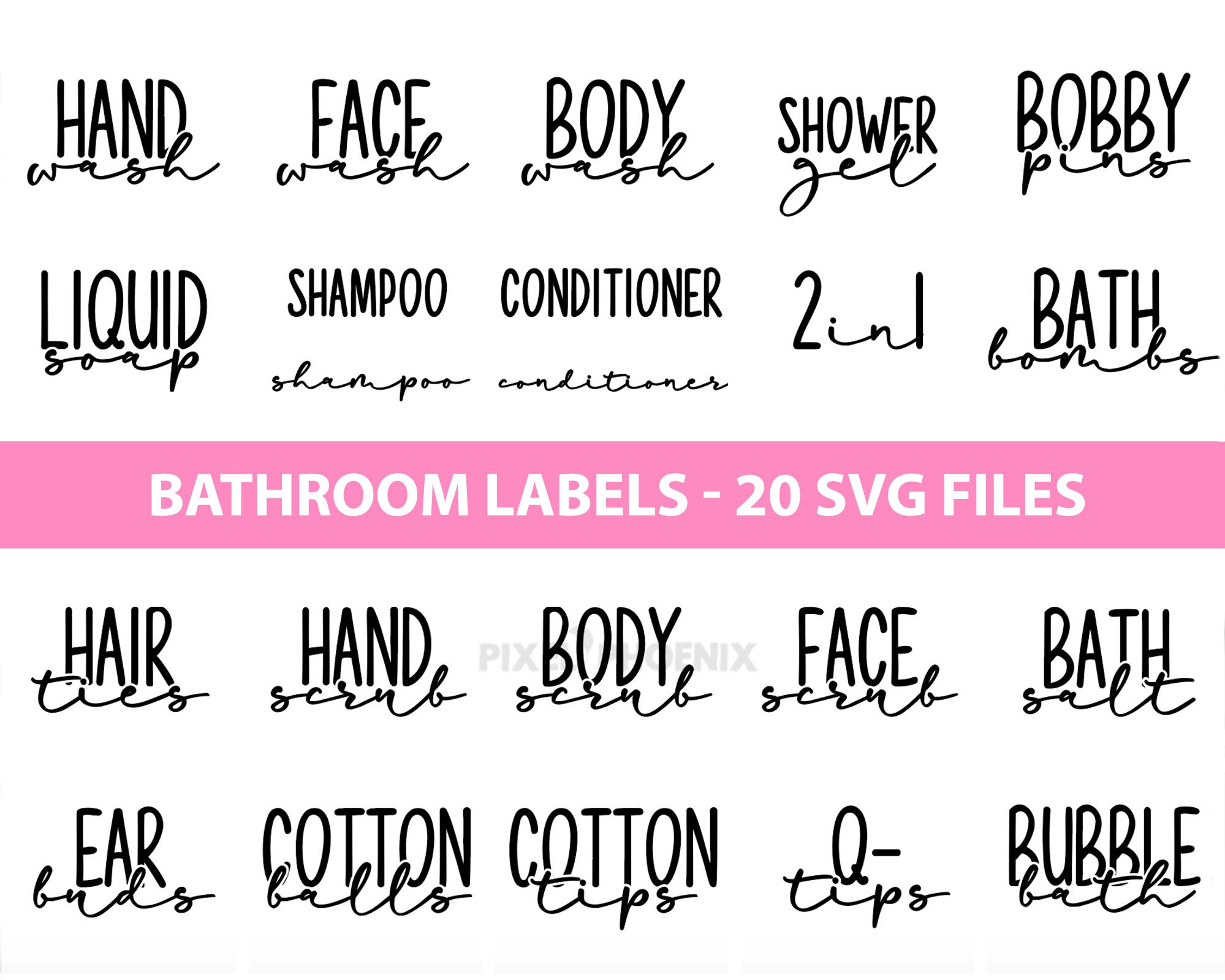 Bathroom Labels / Bathroom Label/ Labels / Canva Labels Template