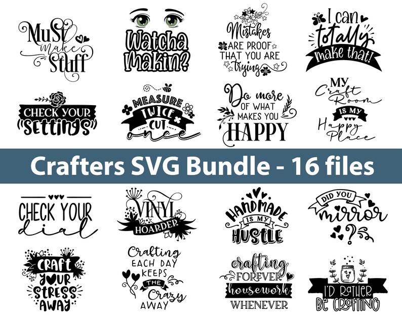 Crafters SVG Bundle, SVG Craft Bundle, Craft svg bundle, Craft Room svg, Funny craft quote svg, Vinyl svg, Crafting svg, Crafters svg 