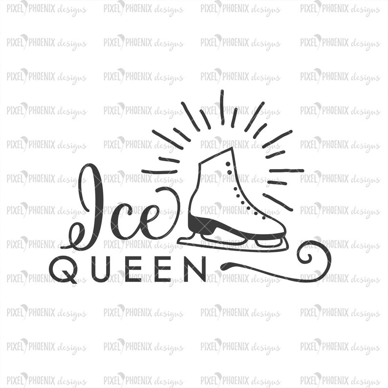 Ice Queen SVG Iceskating SVG Ice Skater SVG Iceskate Svg Etsy