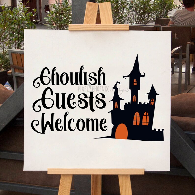 Download Halloween svg ghoulish guests svg halloween welcome | Etsy