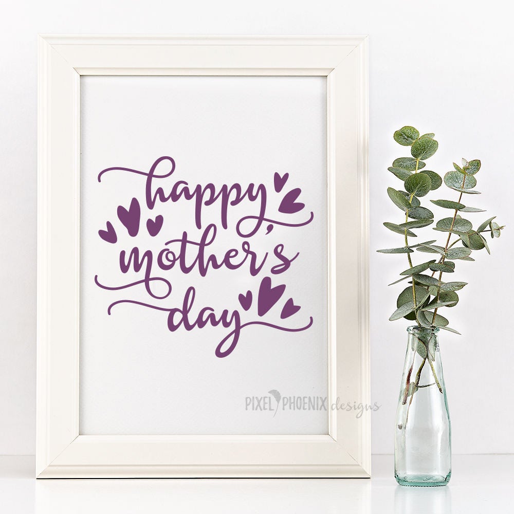 Download Happy Mother's Day SVG cut file mothers day word | Etsy