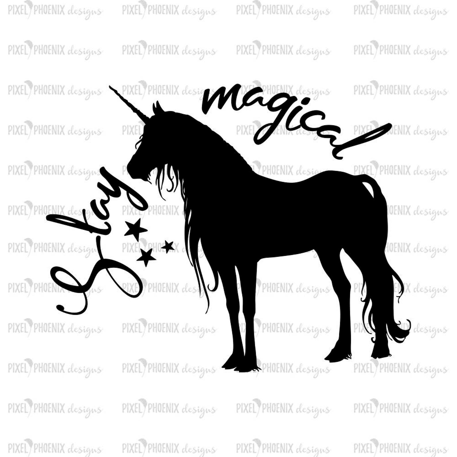 Unicorn Decal Svg Stay Magical SVG Unicorn SVG File Unicorn Etsy
