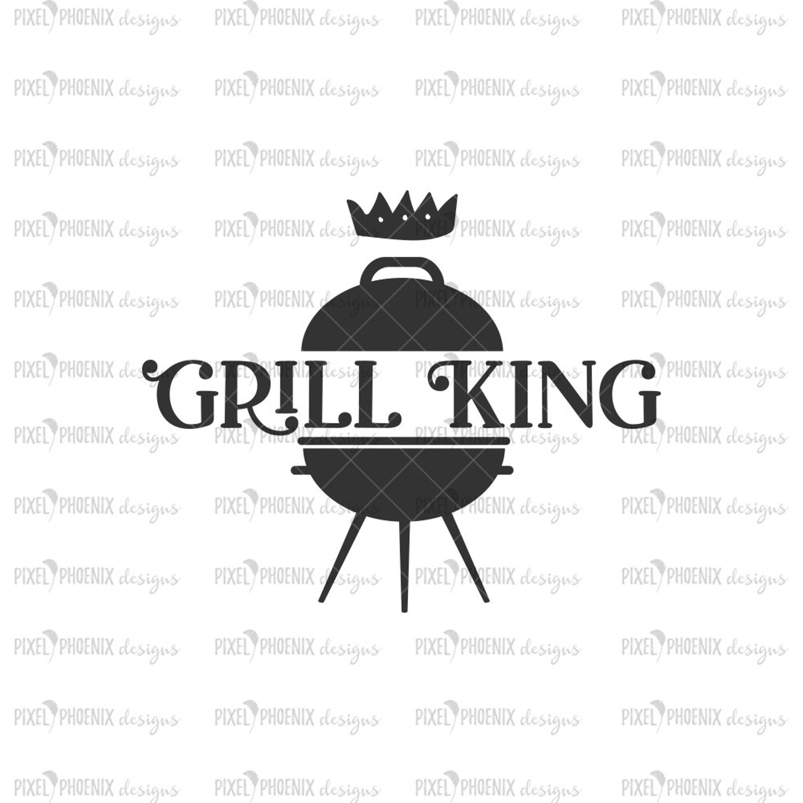 King of the Grill Grill King SVG Fathers Day svg Barbecue Etsy