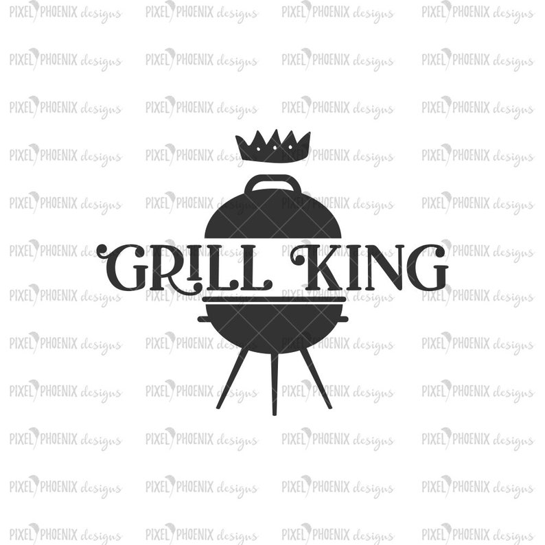 Download King of the Grill Grill King SVG Fathers Day svg Barbecue ...