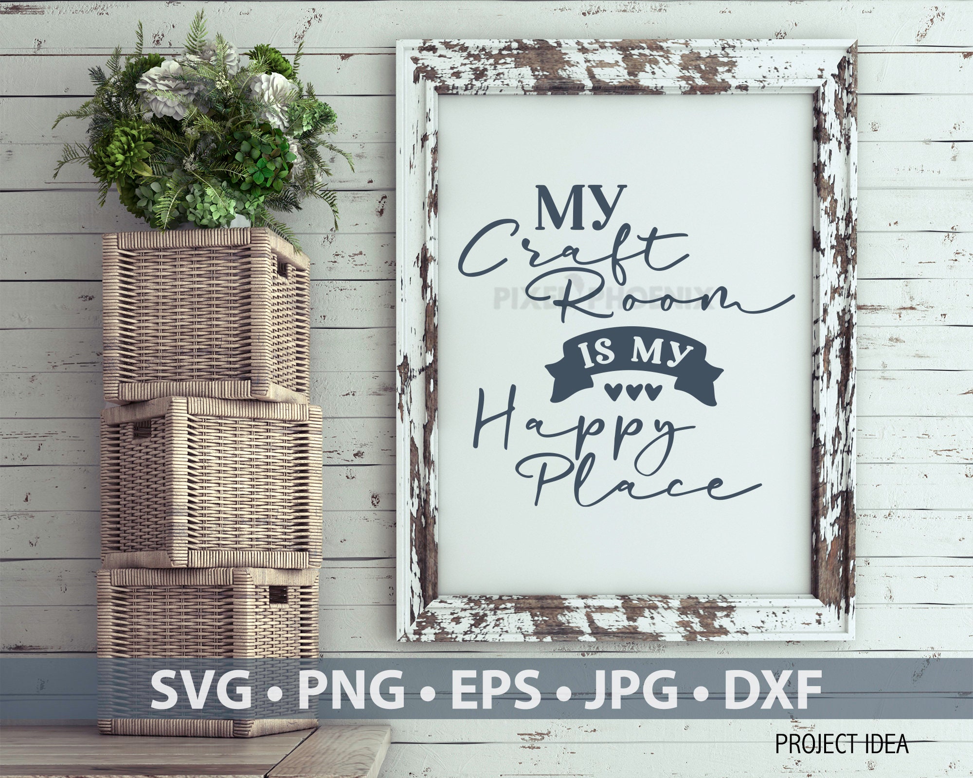 My Craft Room Is My Happy Place Svg Files For Cricut Quotes Etsy