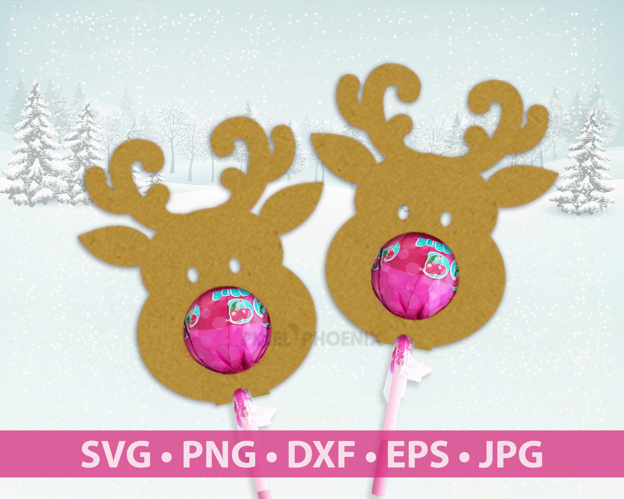 Reindeer lollipop template online