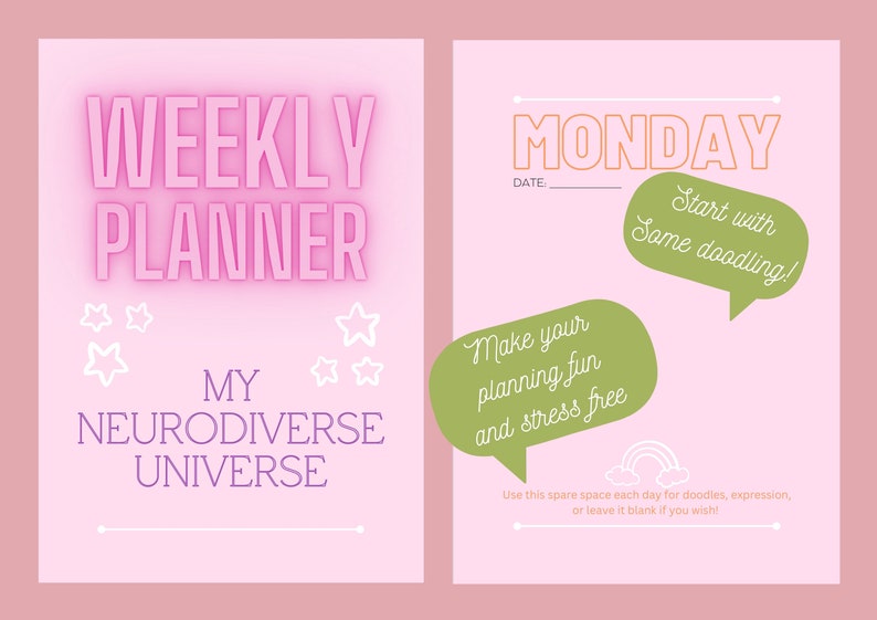 Weekly Printable Planner, From One Autistic/adhd Person to Another! A ...