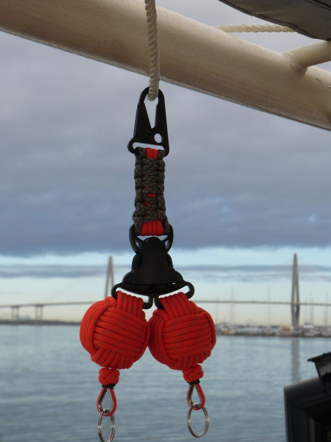 Double Floating Key Chain With HK Clip - Etsy