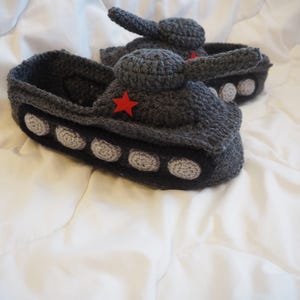 battle slippers crochet pattern
