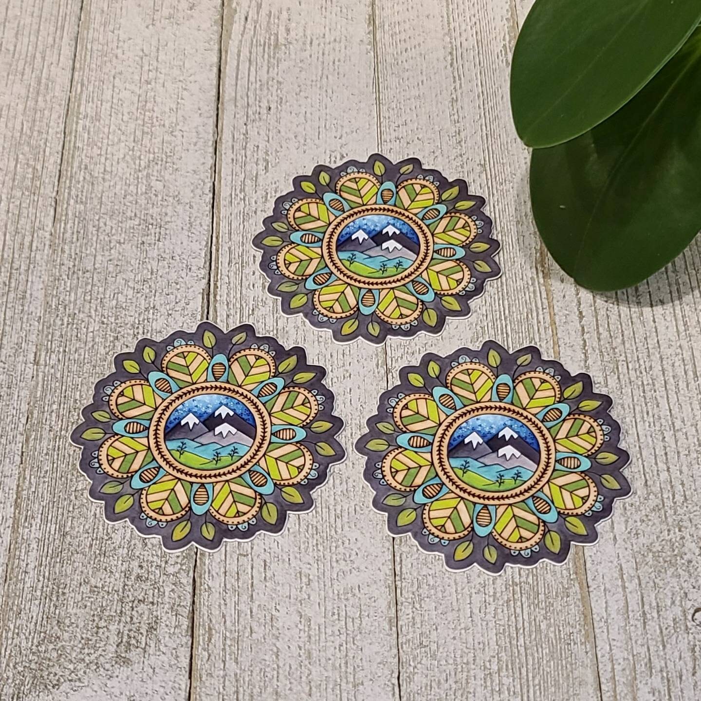 Manali Stickers Colorado Mountain Mandala Vinyl Sticker | Outdoor Nature Decal - Etsy
