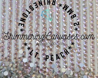 Diamond Painting Round Rhinestones 2.8mm Lt Peach Vitrail