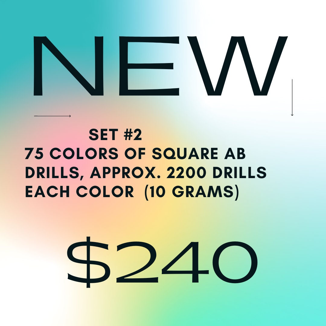 Square AB Drill Set of 75 Colors for Diamond Painting Set #2 - Etsy