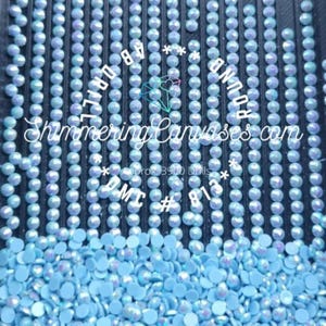 Diamant Malerei Runde AB Bohrer 14 Gramm Tasche DMC # 813- Blau, Hell