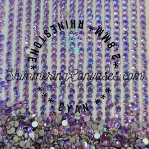 Diamond Painting Round Rhinestones 2.8mm Cyan Vitrail