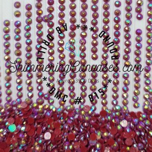 Diamond Painting Round AB Drills DMC #815- Garnet, Medium