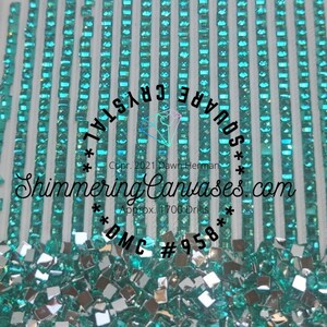 Square Crystal 958 Drill Diamond Painting Square Crystal Drills DMC #958-Sea Green Dark